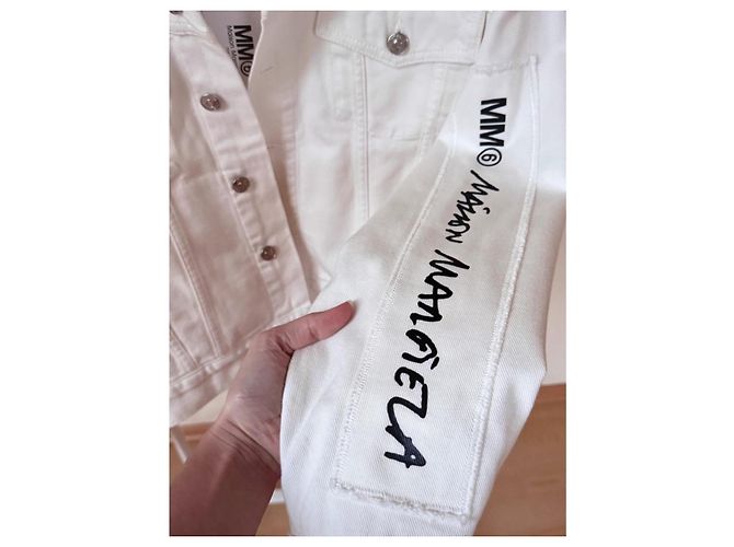 Chaqueta de denim de edición limitada MM6 Negro Blanco - vista 6