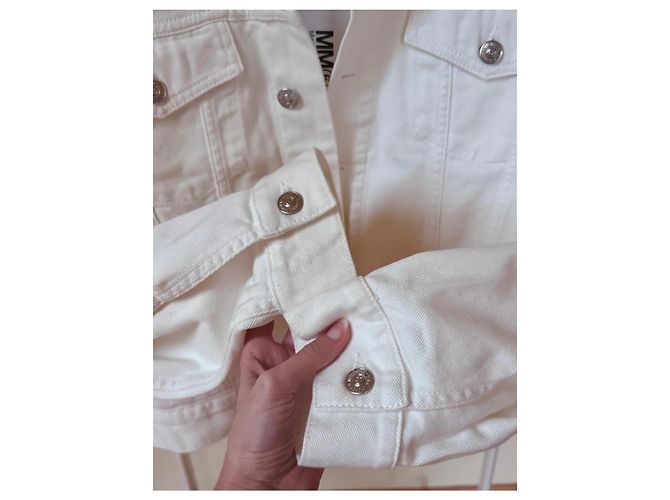 Chaqueta de denim de edición limitada MM6 Negro Blanco - vista 7