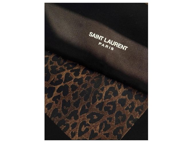 YSL Saint Laurent Send Nudes limited edition leopard tote bag Black Golden - view 6