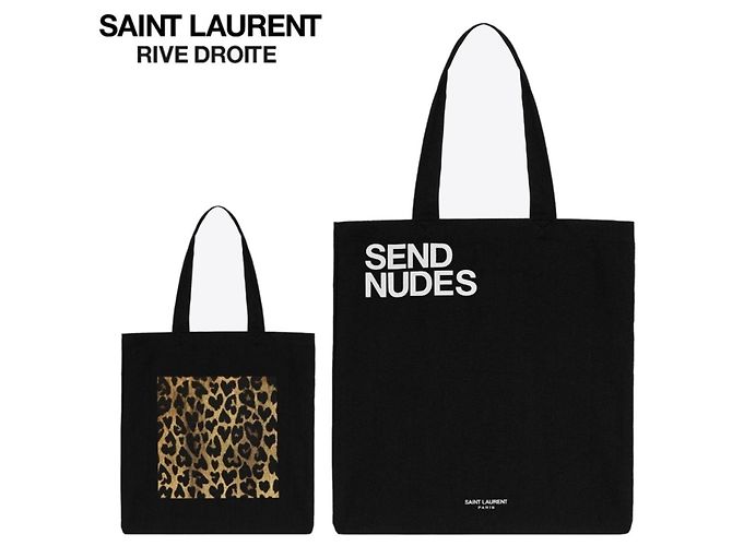 YSL Saint Laurent Send Nudes limited edition leopard tote bag Black Golden - view 9