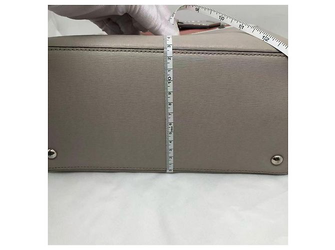 Fendi Petite 2Jours Monster Saffiano-Leder Handtasche grau - Ansicht 5