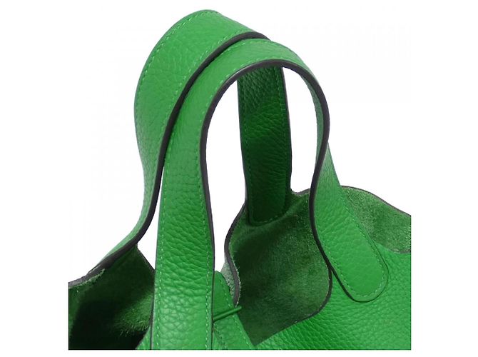 Borsa Hermès Picotin Rock Monochrome PM Verde - vista 4