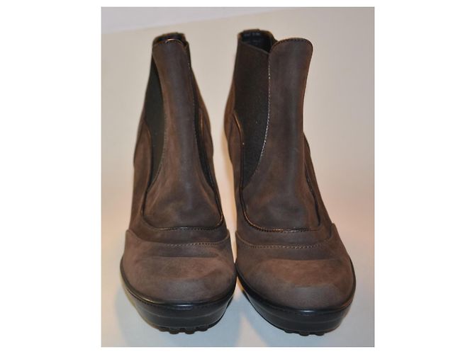 Botines Tod's de cuero marrón Castaño - vista 2