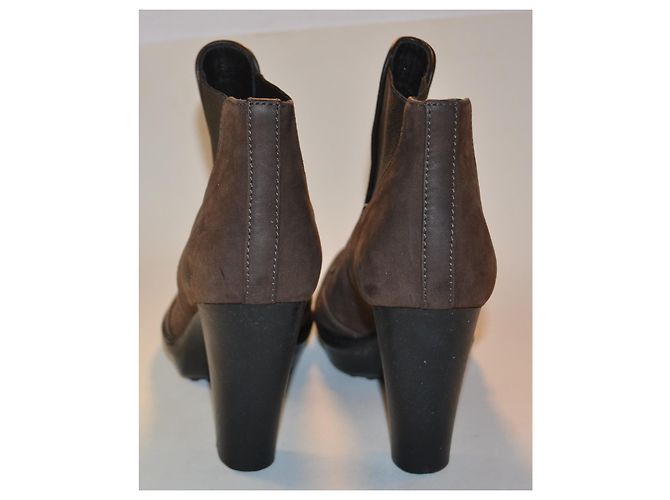 Botines Tod's de cuero marrón Castaño - vista 3