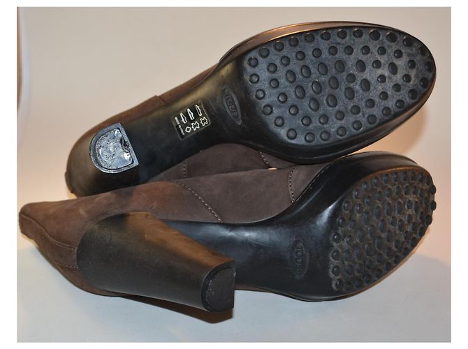 Botines Tod's de cuero marrón Castaño - vista 4