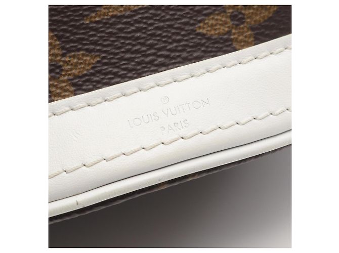 Borsa a mano Nano Bucket Louis Vuitton Marrone Bianco - vista 4