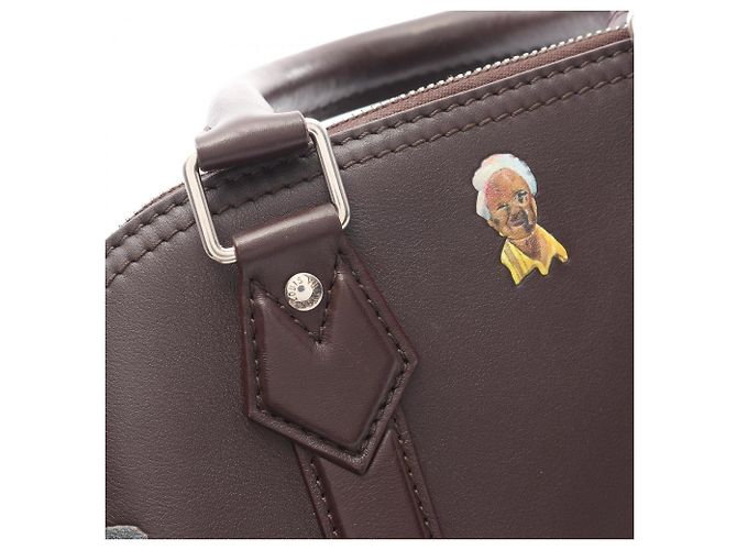 Borsa Louis Vuitton Alma 25 Henry Taylor Marrone Multicolore - vista 6