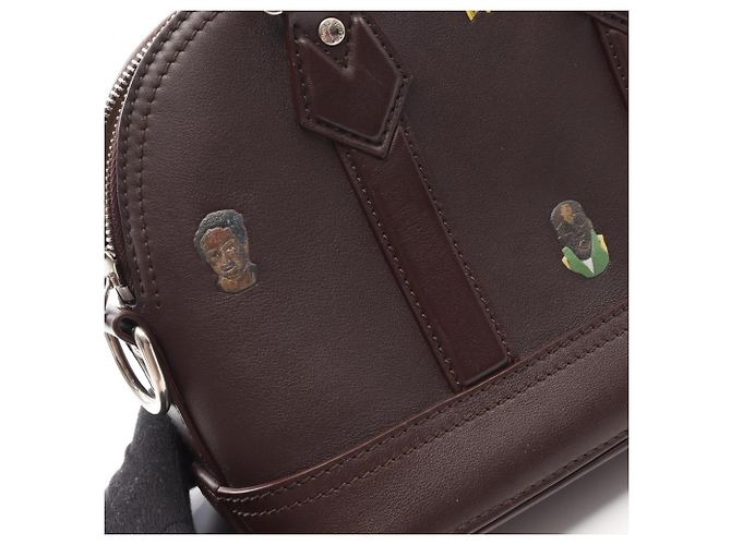 Borsa Louis Vuitton Alma 25 Henry Taylor Marrone Multicolore - vista 8