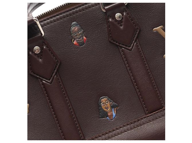 Borsa Louis Vuitton Alma 25 Henry Taylor Marrone Multicolore - vista 9