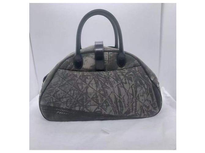 Borsa Bowler Speedway in denim strappato Christian Dior. Blu - vista 3