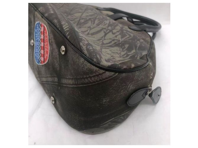 Borsa Bowler Speedway in denim strappato Christian Dior. Blu - vista 8