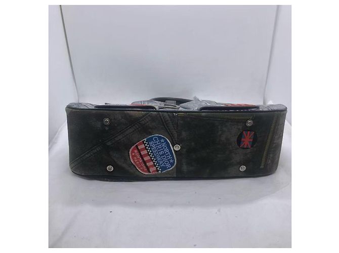Borsa Bowler Speedway in denim strappato Christian Dior. Blu - vista 9