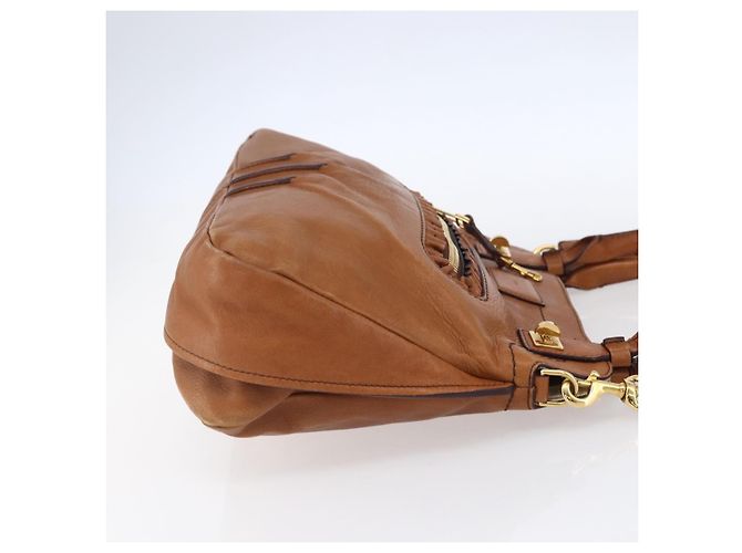 Chloé Borsa a mano in pelle Chloe Margaret Marrone - vista 4