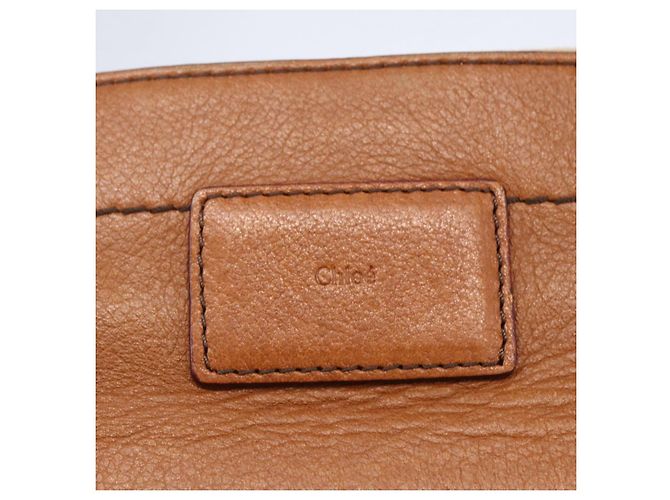 Chloé Borsa a mano in pelle Chloe Margaret Marrone - vista 6