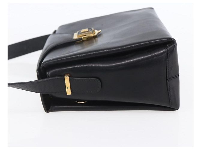 Céline Celine Vintage Schultertasche aus Leder Schwarz - Ansicht 3