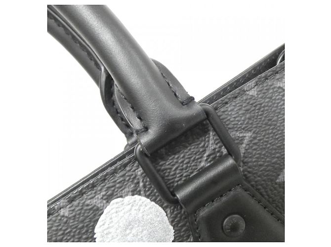Borsa Sac Plat Monogram Eclipse di Louis Vuitton Nero - vista 6