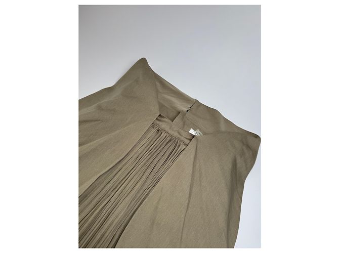 Gonna Plissettata Vintage Dior Khaki m Cachi - vista 5