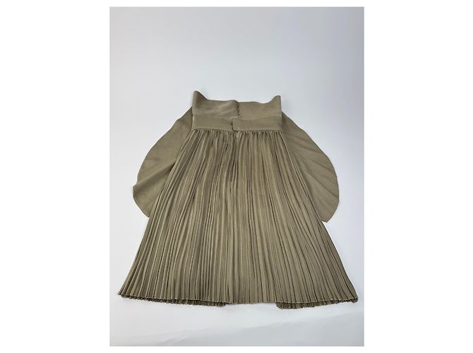 Gonna Plissettata Vintage Dior Khaki m Cachi - vista 8