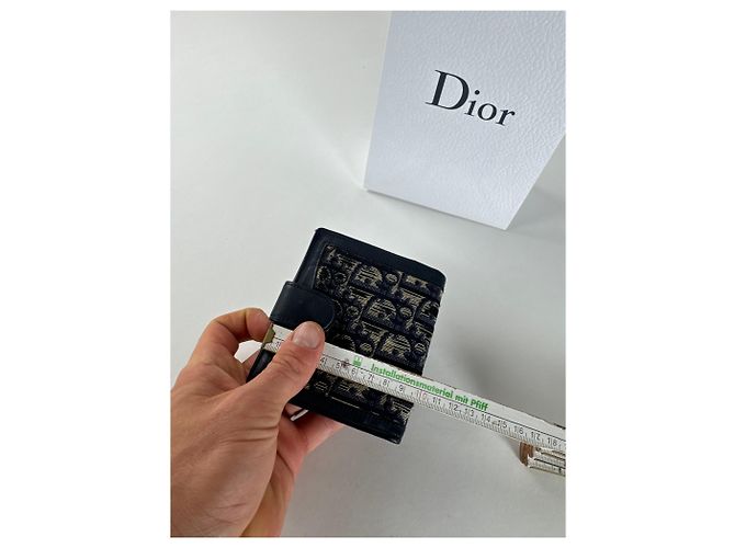 Vintage Dior Oblique Monogram Wallet Navy Beige Navy blue - view 10