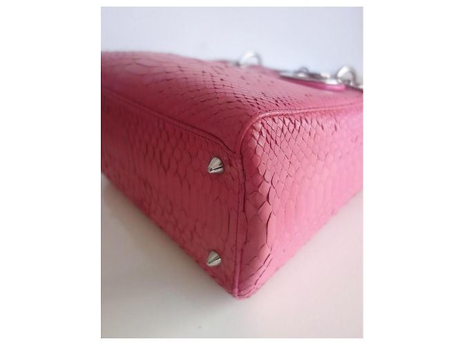 Christian Dior Bolso Lady Dior Python Rosa - vista 10