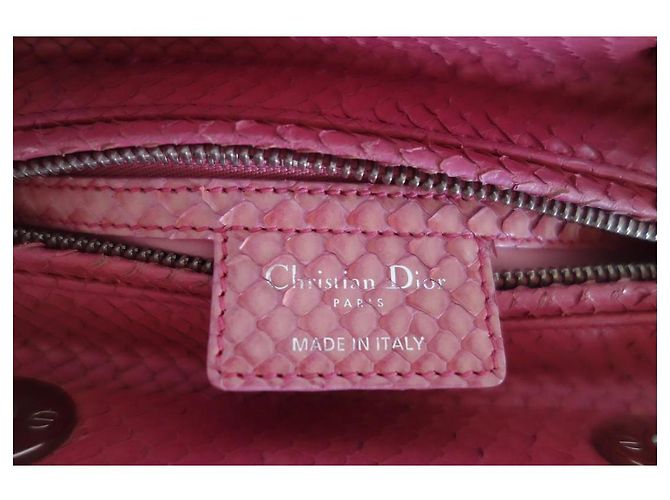 Christian Dior Bolso Lady Dior Python Rosa - vista 13