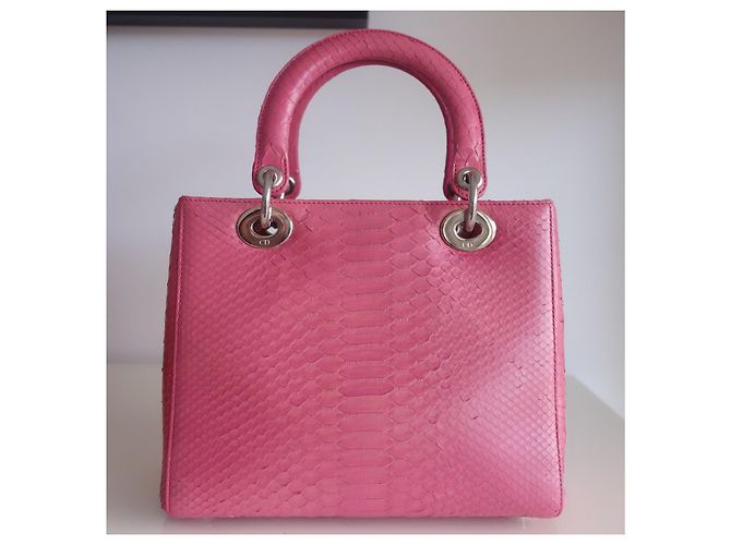 Christian Dior Bolso Lady Dior Python Rosa - vista 3