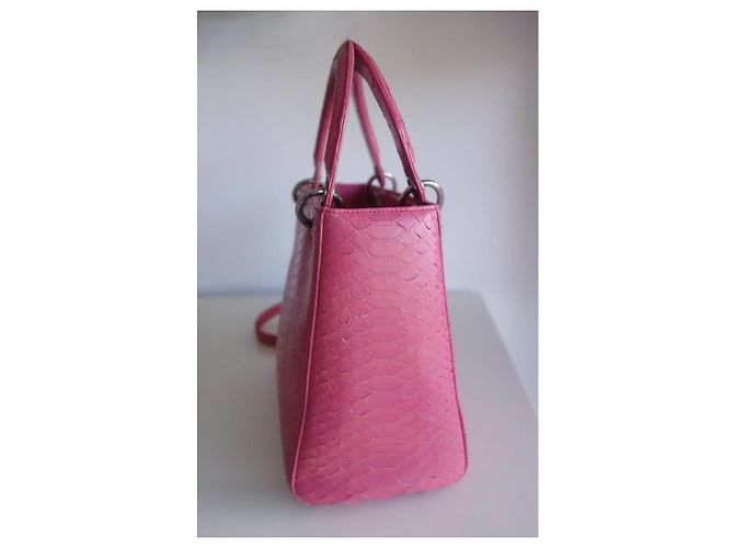Christian Dior Bolso Lady Dior Python Rosa - vista 6