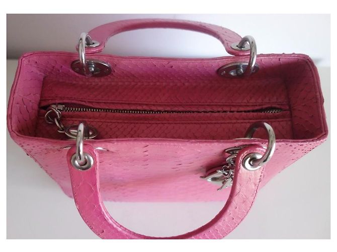 Christian Dior Bolso Lady Dior Python Rosa - vista 7