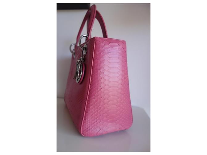 Christian Dior Bolso Lady Dior Python Rosa - vista 8