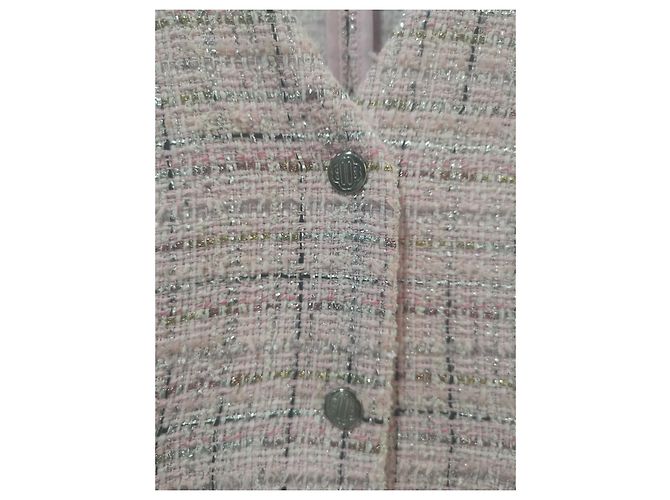 Vestido Maje Rosa con Efecto Tweed de Algodón - vista 3