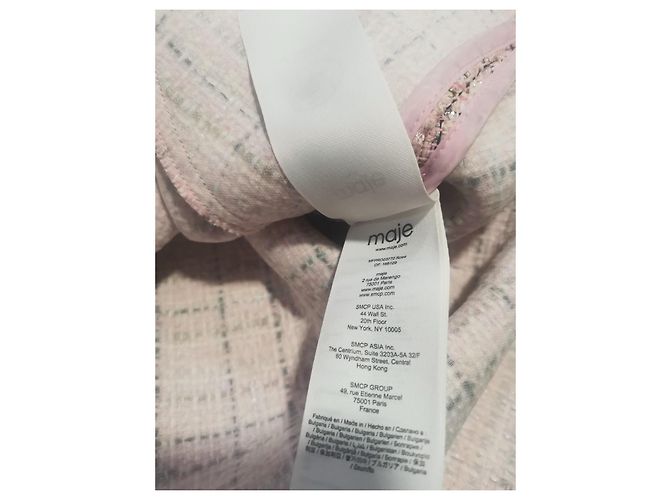 Vestido Maje Rosa con Efecto Tweed de Algodón - vista 5