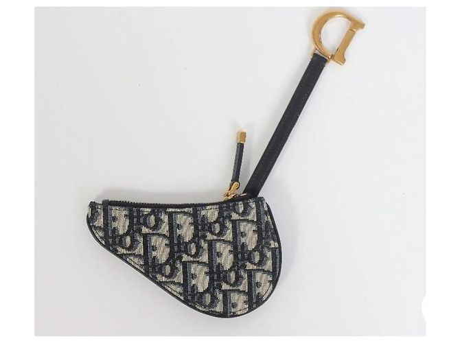 Christian Dior Saddle Monogram Wallet Black Grey Leather - view 5
