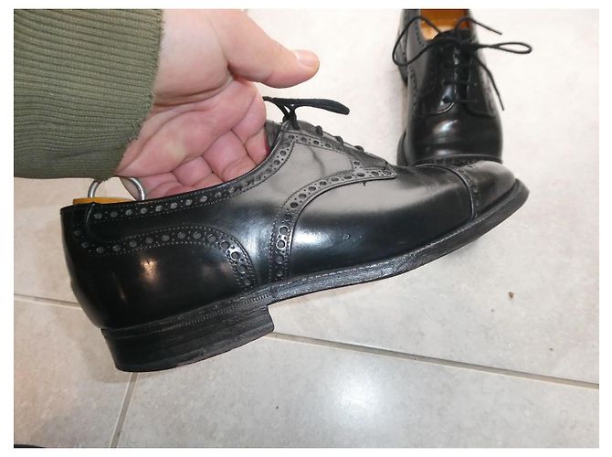 Derbies vintage Church's 6F 40 senza forme Nero - vista 3