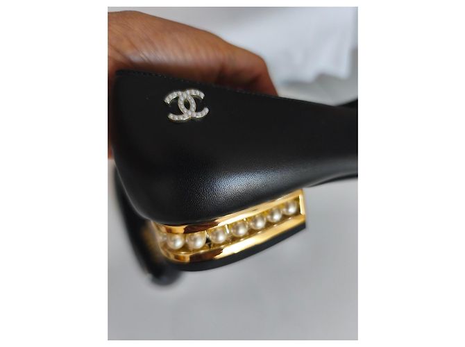 Bailarinas Chanel de piel negra Negro - vista 4