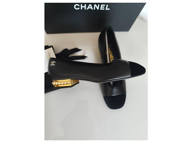 Bailarinas Chanel de piel negra Negro - vista 8