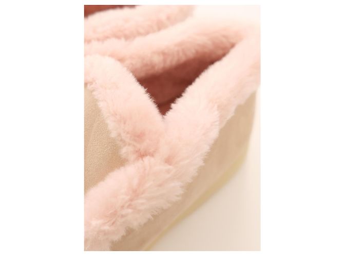 Stivaletti alla caviglia foderati in pelliccia Loro Piana Open Walk Rosa Pallido - vista 4