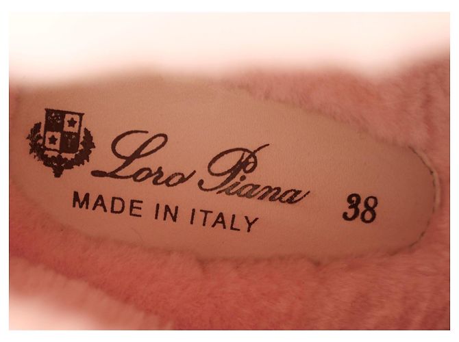 Stivaletti alla caviglia foderati in pelliccia Loro Piana Open Walk Rosa Pallido - vista 5