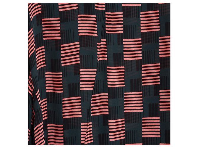 Marni Oversized Seidentop FR36 Afrikagrün Oversized Seidencrepe-Bluse UK8 US6 Mehrfarben - Ansicht 3