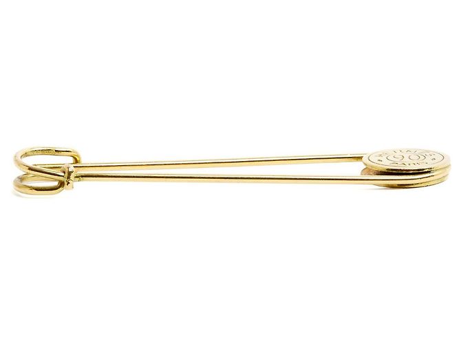 Spilla Clou de Selle Hermès Circa 1990 Spilla di Sicurezza in Metallo Dorato Hermes D'oro - vista 4