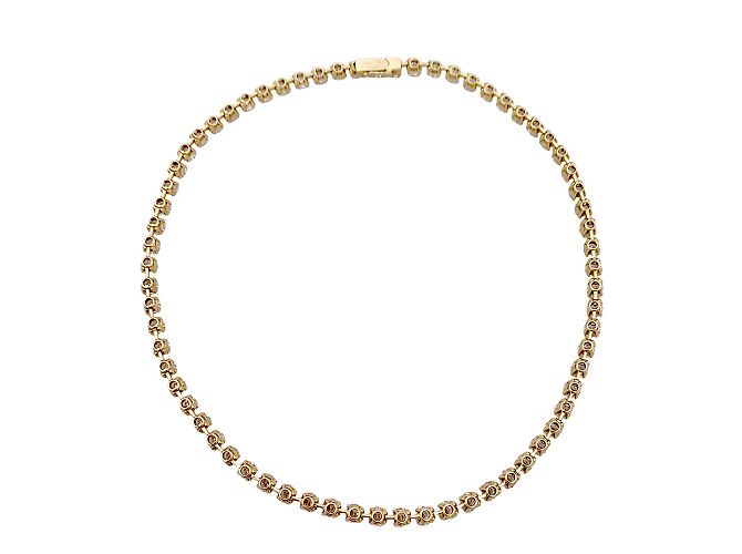 Collana fiume Cartier, oro giallo e diamanti. - vista 2