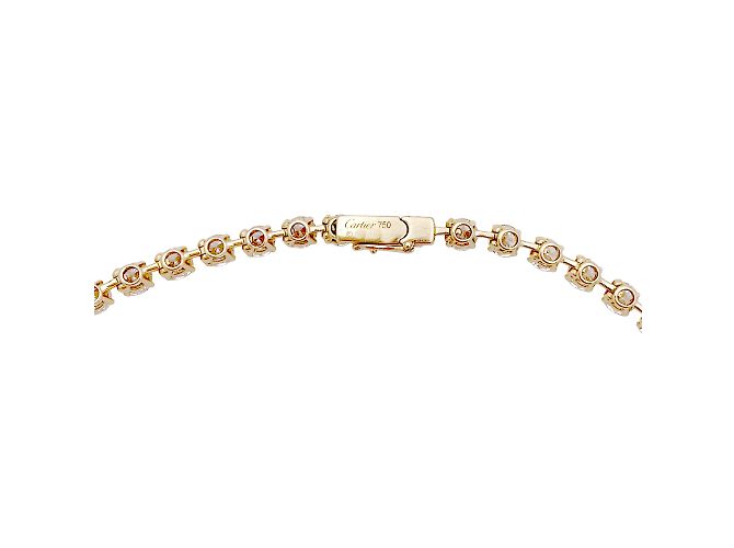 Collana fiume Cartier, oro giallo e diamanti. - vista 4