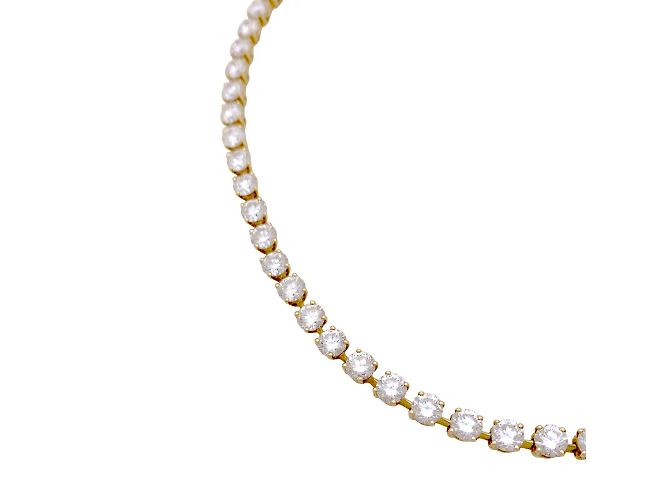 Collana fiume Cartier, oro giallo e diamanti. - vista 5