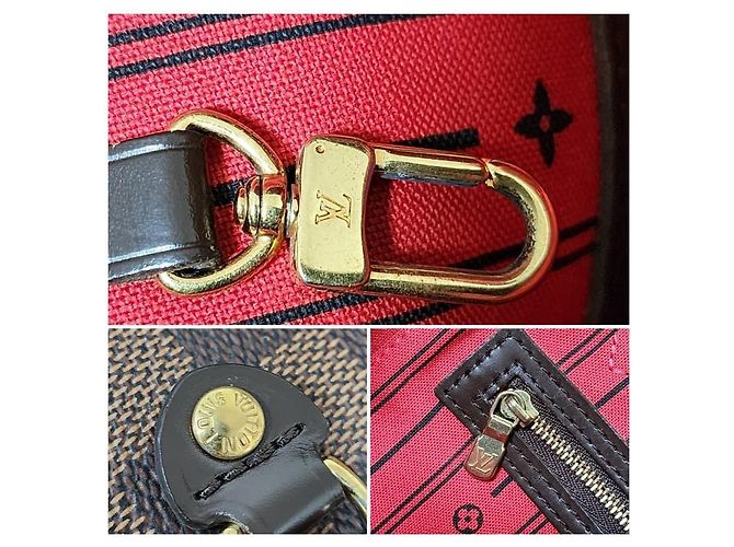 Louis Vuitton Damier Ebene Neverfull MM Marrone - vista 11