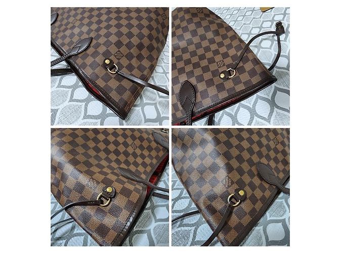 Louis Vuitton Damier Ebene Neverfull MM Marrone - vista 13
