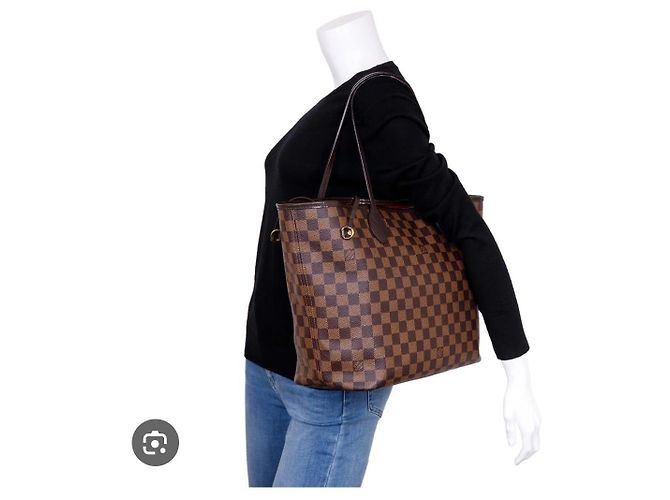 Louis Vuitton Damier Ebene Neverfull MM Marrone - vista 2
