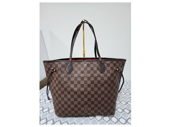 Louis Vuitton Damier Ebene Neverfull MM Marrone - vista 3