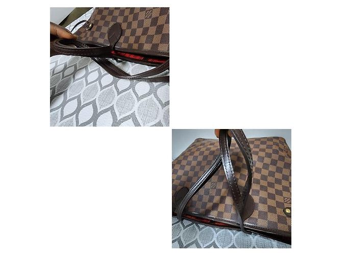 Louis Vuitton Damier Ebene Neverfull MM Marrone - vista 8