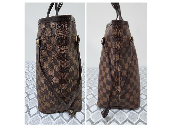 Louis Vuitton Damier Ebene Neverfull MM Marrone - vista 9