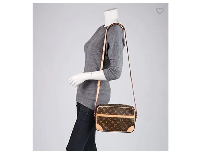 Borsa Trocadero 27 in tela Monogram Louis Vuitton Marrone Beige - vista 3