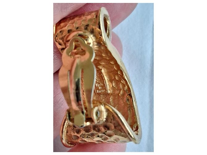 Mai indossati - Clip ARTY vintage firmati Yves Saint Laurent D'oro Gold hardware - vista 2